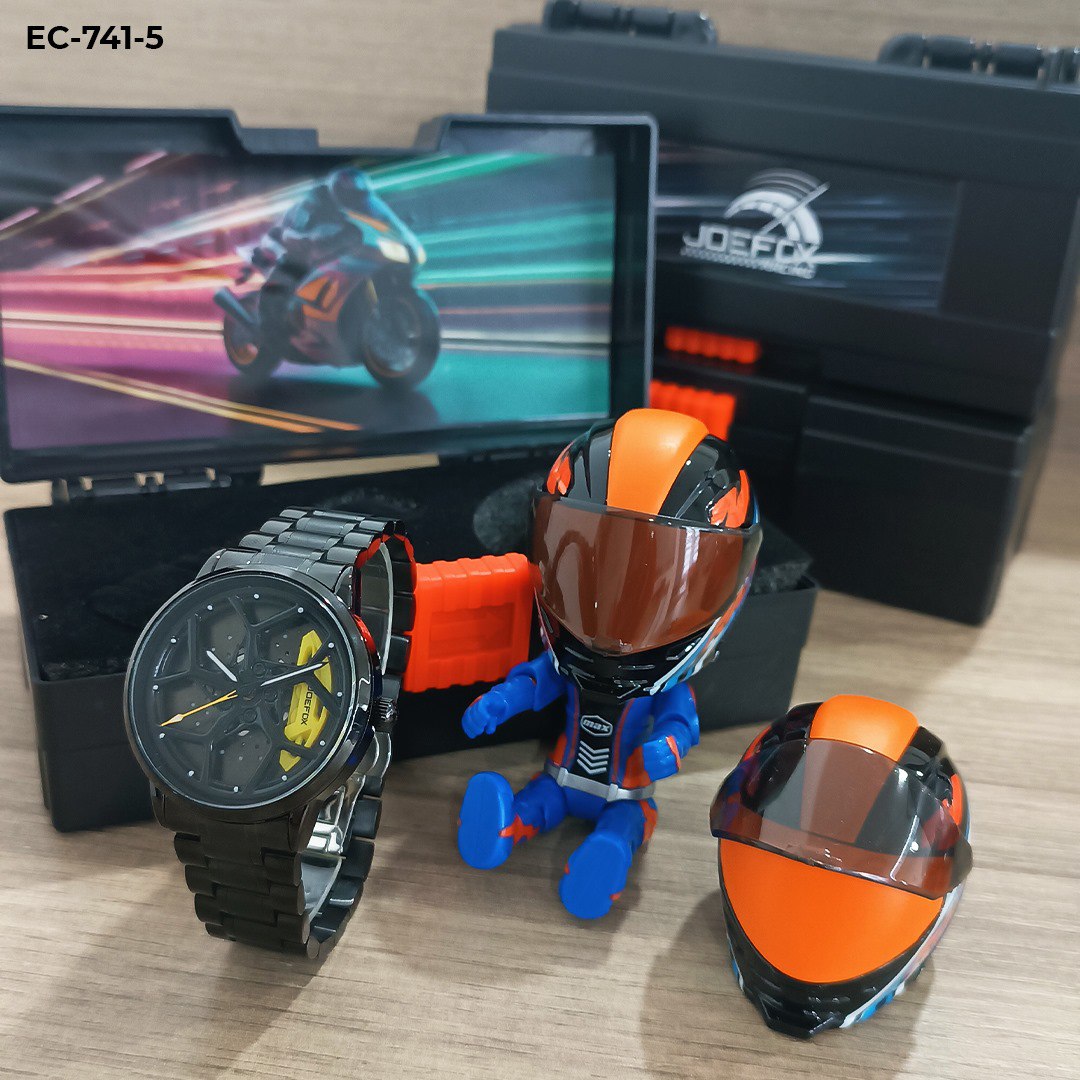 RELOJ RIN GIRATORIO + FIGURA DE COLECCIÓN 🏍️