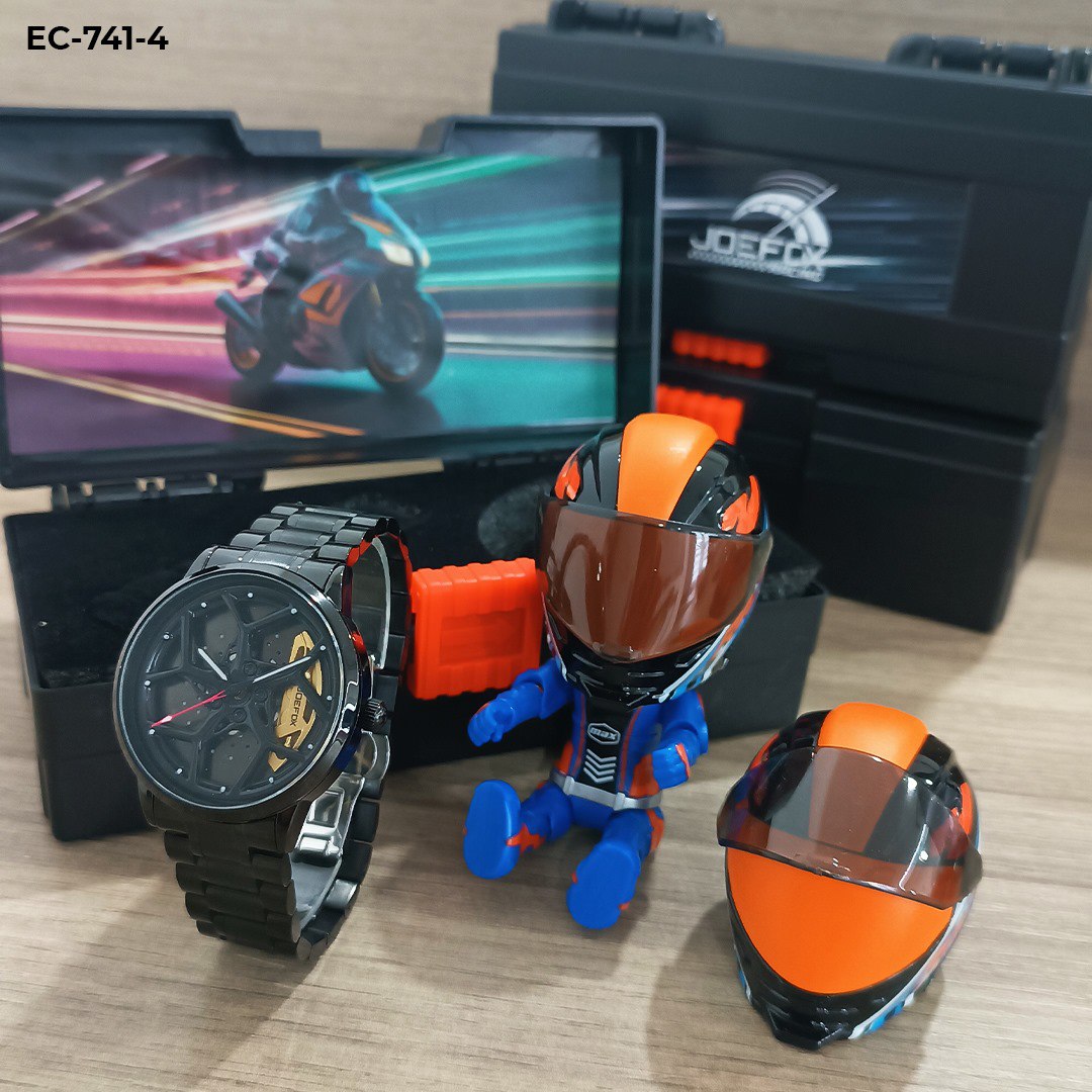 RELOJ RIN GIRATORIO + FIGURA DE COLECCIÓN 🏍️