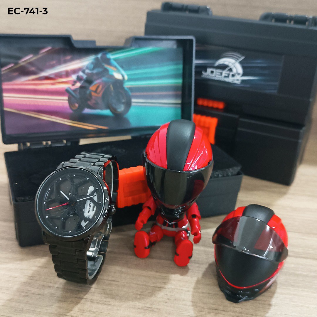 RELOJ RIN GIRATORIO + FIGURA DE COLECCIÓN 🏍️