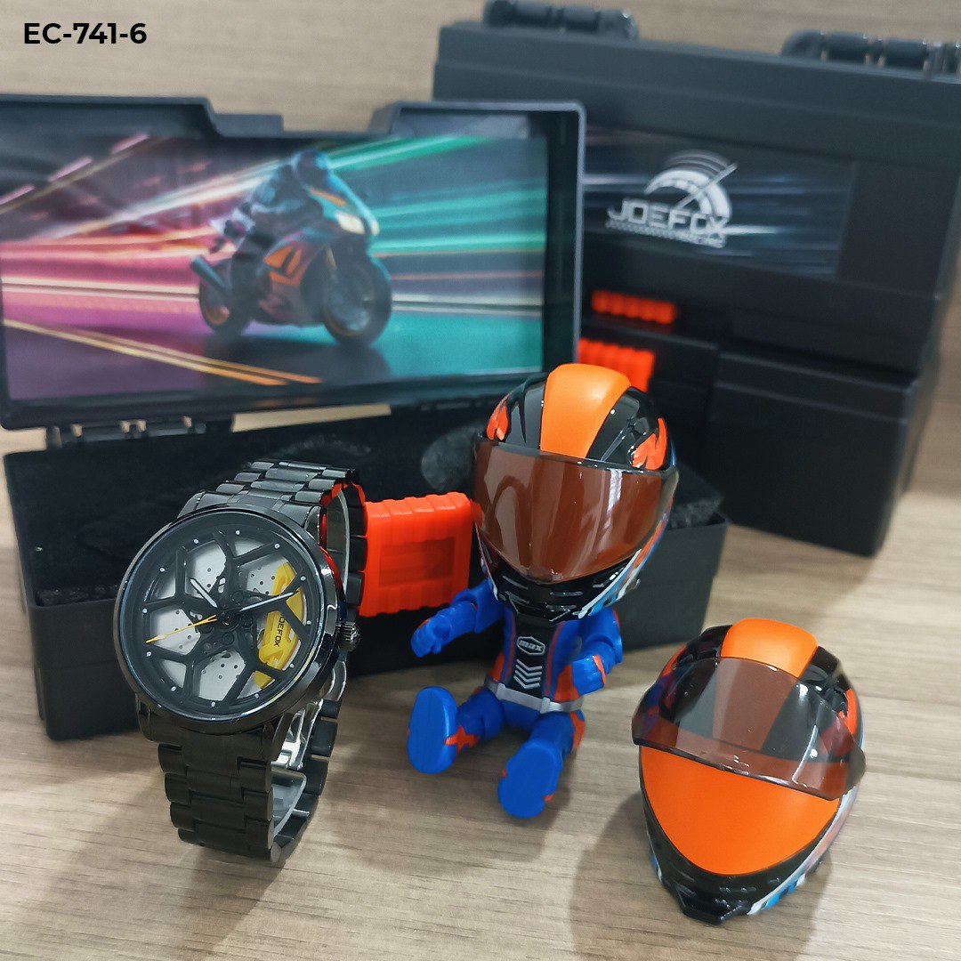 RELOJ RIN GIRATORIO + FIGURA DE COLECCIÓN 🏍️