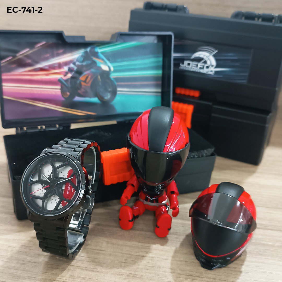 RELOJ RIN GIRATORIO + FIGURA DE COLECCIÓN 🏍️