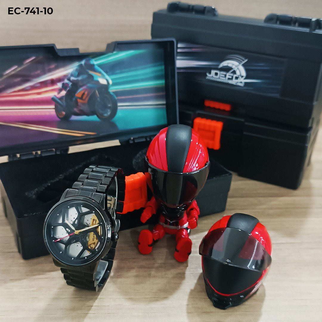 RELOJ RIN GIRATORIO + FIGURA DE COLECCIÓN 🏍️